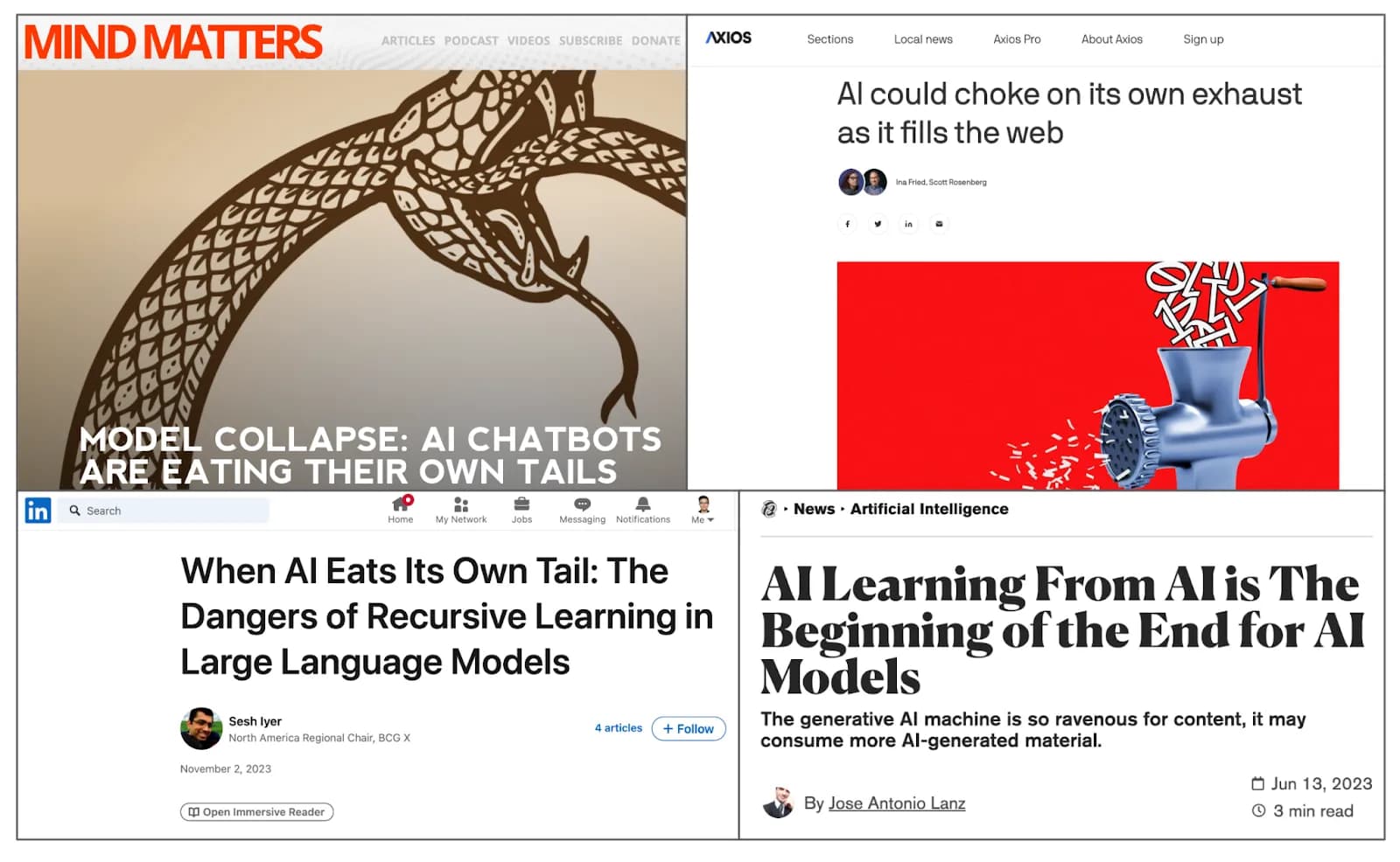 What Happens When AI is Trained on Its Own Content?