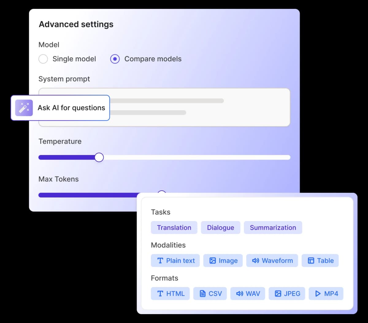 Customize model criteria